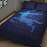 Sagittarius Horoscope Sign Print Quilt Bed Set