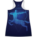 Sagittarius Horoscope Sign Print Women's Racerback Tank Top