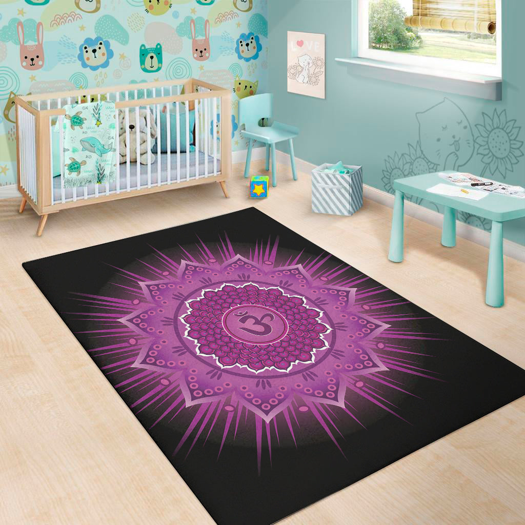 Sahasrara Chakra Mandala Print Area Rug