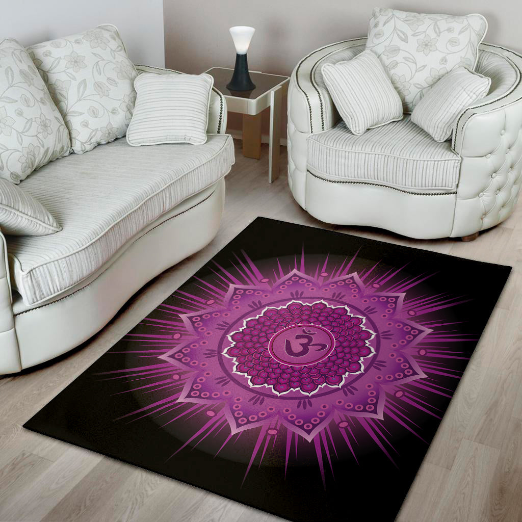 Sahasrara Chakra Mandala Print Area Rug