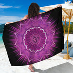 Sahasrara Chakra Mandala Print Beach Sarong Wrap