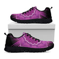 Sahasrara Chakra Mandala Print Black Running Shoes