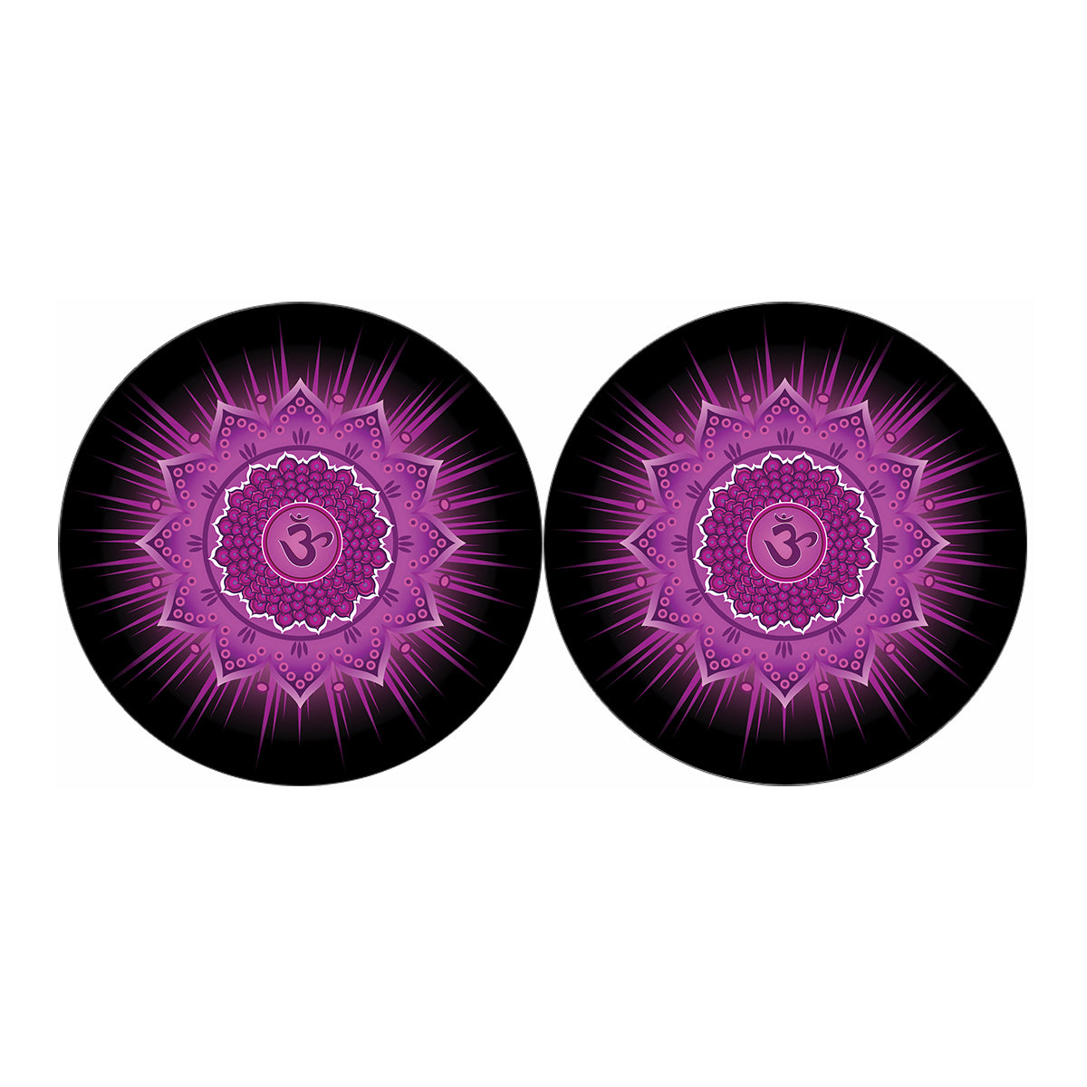 Sahasrara Chakra Mandala Print Car Coasters