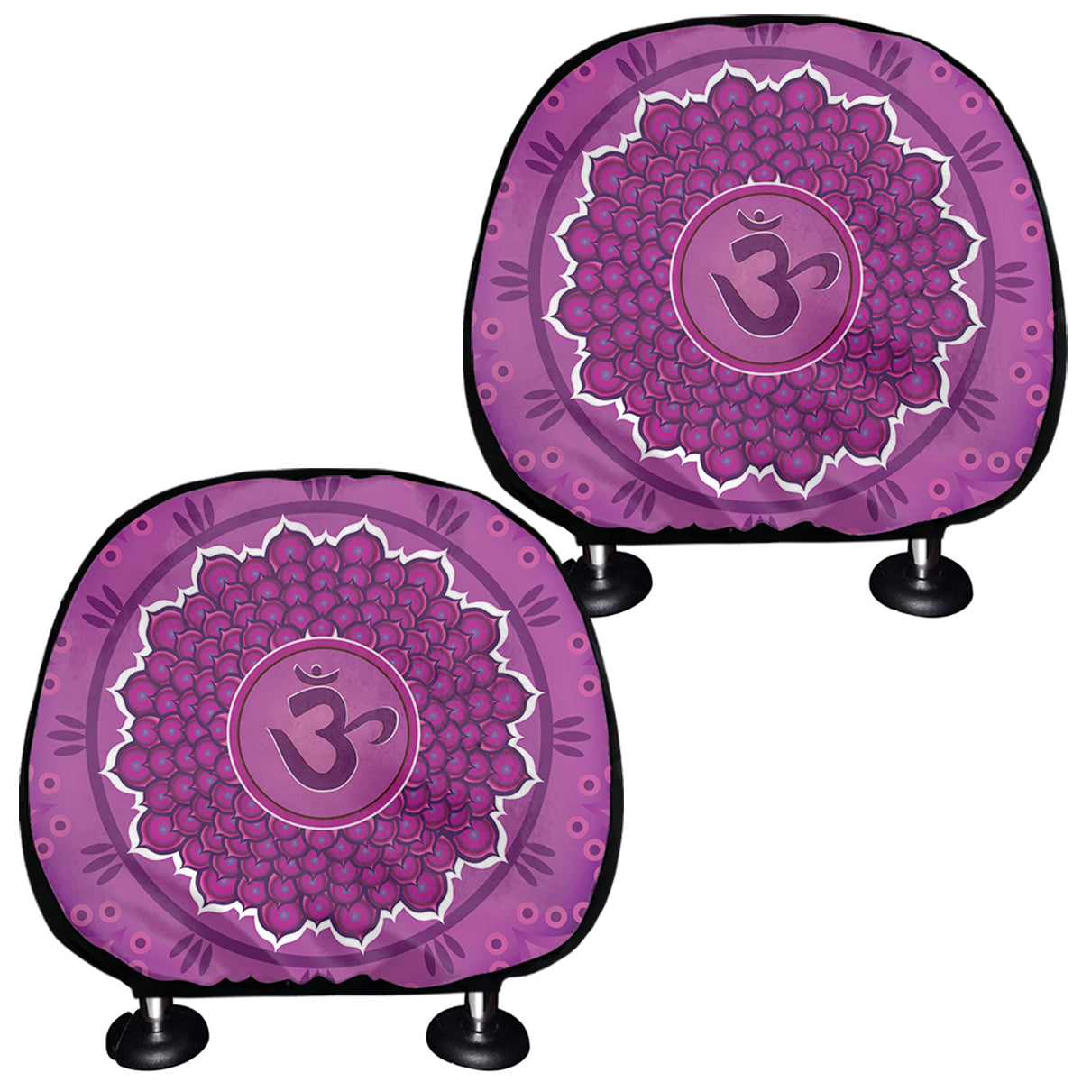 Sahasrara Chakra Mandala Print Car Headrest Covers