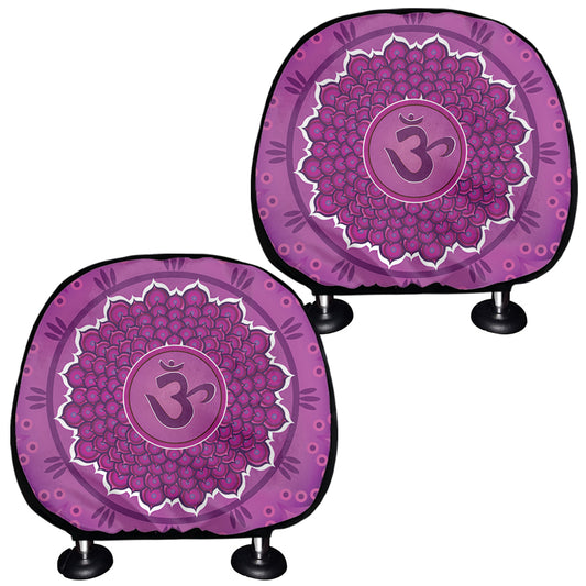 Sahasrara Chakra Mandala Print Car Headrest Covers