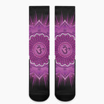 Sahasrara Chakra Mandala Print Crew Socks