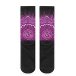 Sahasrara Chakra Mandala Print Crew Socks