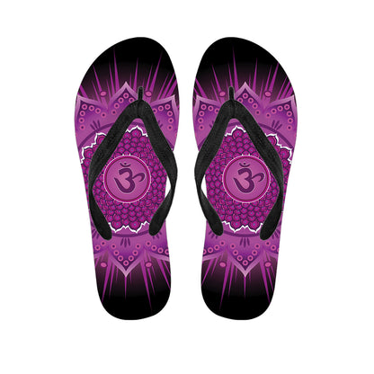 Sahasrara Chakra Mandala Print Flip Flops