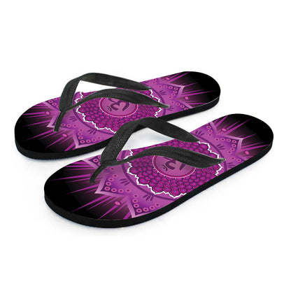 Sahasrara Chakra Mandala Print Flip Flops