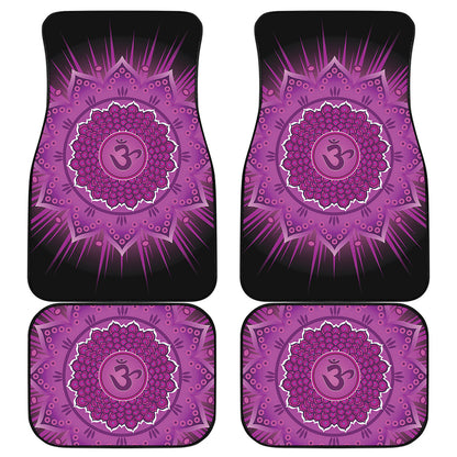 Sahasrara Chakra Mandala Print Front and Back Car Floor Mats