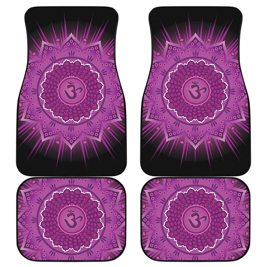Sahasrara Chakra Mandala Print Front and Back Car Floor Mats