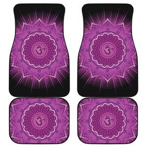 Sahasrara Chakra Mandala Print Front and Back Car Floor Mats