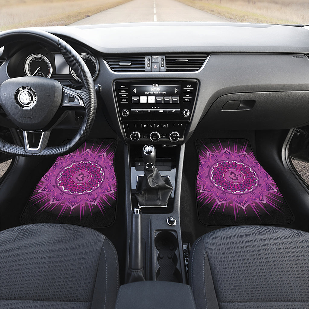 Sahasrara Chakra Mandala Print Front and Back Car Floor Mats