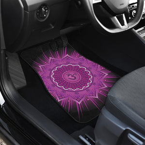 Sahasrara Chakra Mandala Print Front and Back Car Floor Mats