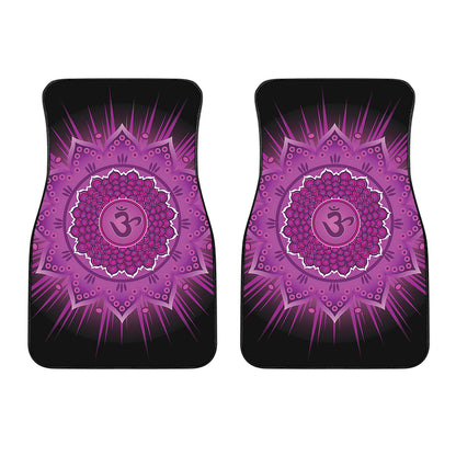 Sahasrara Chakra Mandala Print Front Car Floor Mats