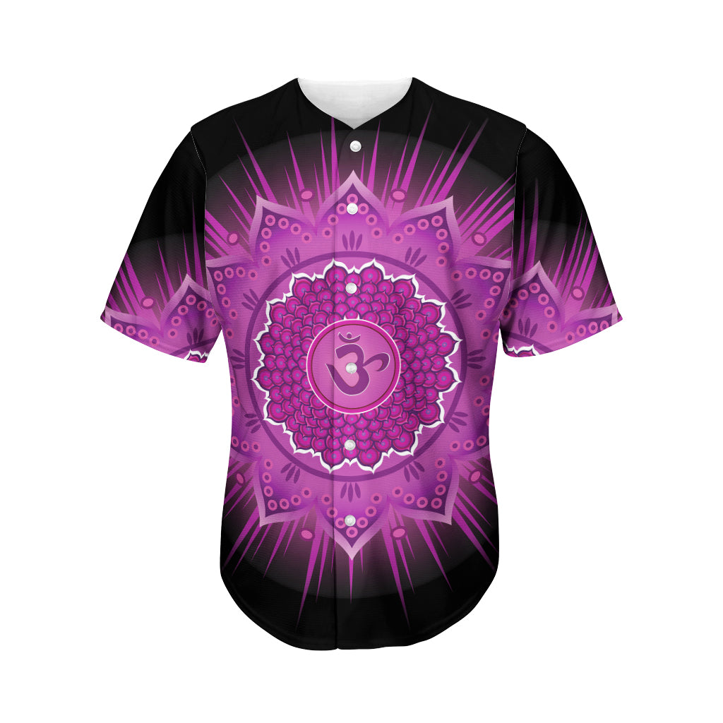 Sahasrara Chakra Mandala Print Men's Baseball Jersey