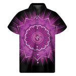 Sahasrara Chakra Mandala Print Men's Short Sleeve Shirt