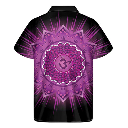 Sahasrara Chakra Mandala Print Men's Short Sleeve Shirt