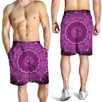 Sahasrara Chakra Mandala Print Men's Shorts