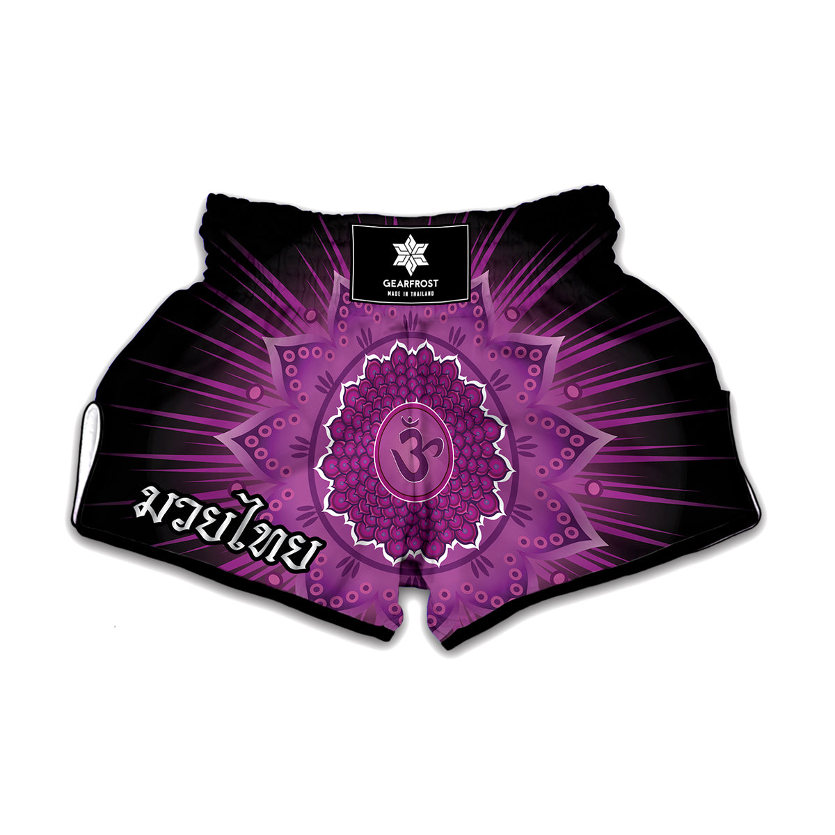 Sahasrara Chakra Mandala Print Muay Thai Boxing Shorts