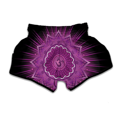 Sahasrara Chakra Mandala Print Muay Thai Boxing Shorts