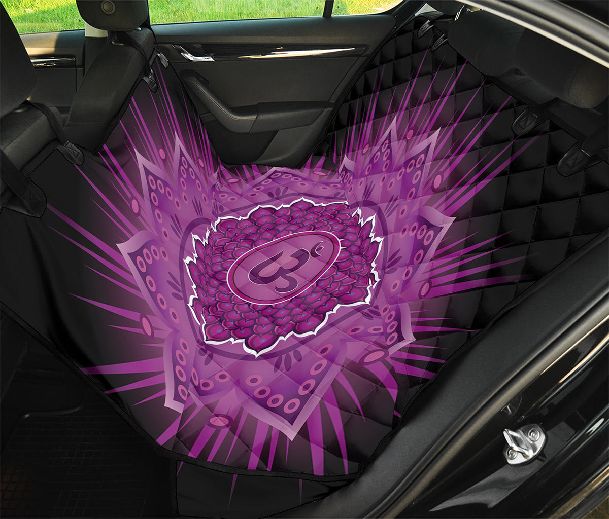 Sahasrara Chakra Mandala Print Pet Car Back Seat Cover
