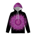 Sahasrara Chakra Mandala Print Pullover Hoodie