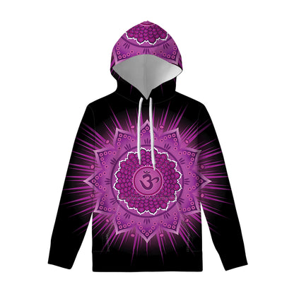 Sahasrara Chakra Mandala Print Pullover Hoodie