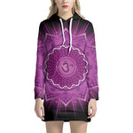 Sahasrara Chakra Mandala Print Pullover Hoodie Dress