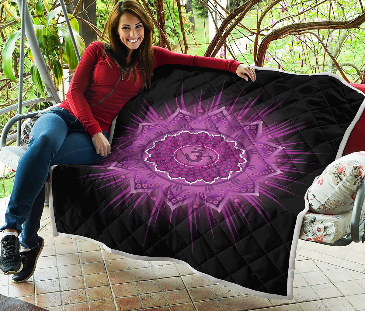 Sahasrara Chakra Mandala Print Quilt
