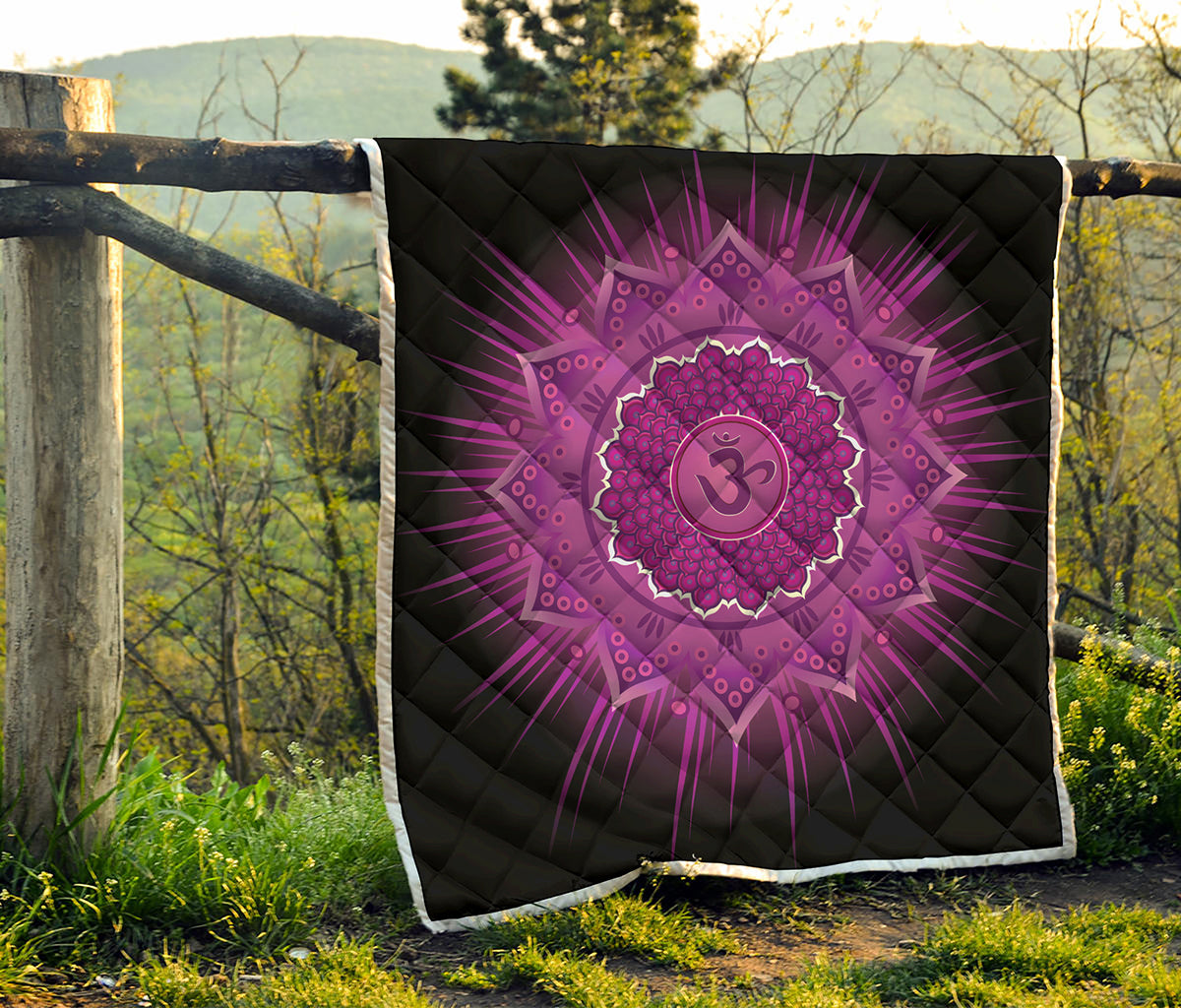 Sahasrara Chakra Mandala Print Quilt