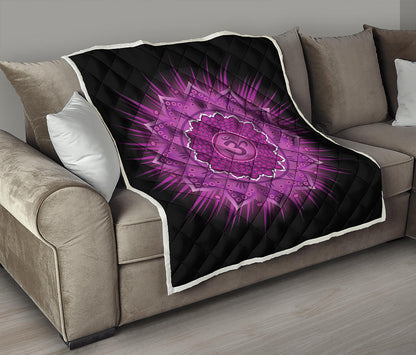 Sahasrara Chakra Mandala Print Quilt
