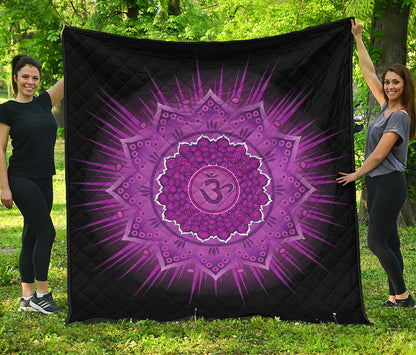 Sahasrara Chakra Mandala Print Quilt