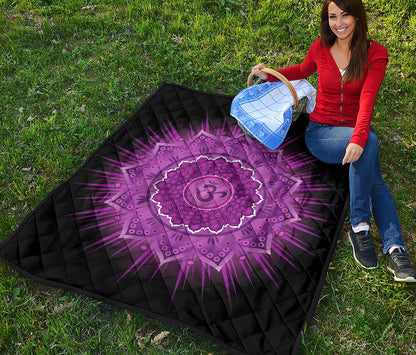 Sahasrara Chakra Mandala Print Quilt