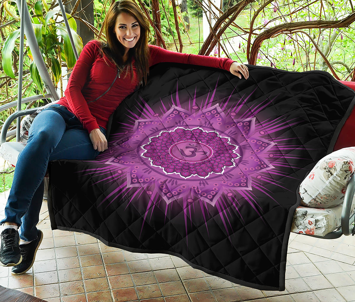 Sahasrara Chakra Mandala Print Quilt