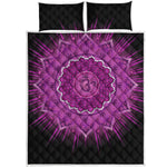 Sahasrara Chakra Mandala Print Quilt Bed Set