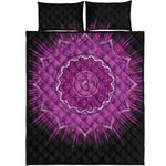 Sahasrara Chakra Mandala Print Quilt Bed Set