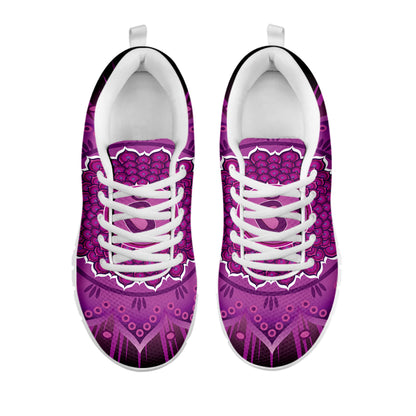 Sahasrara Chakra Mandala Print White Sneakers