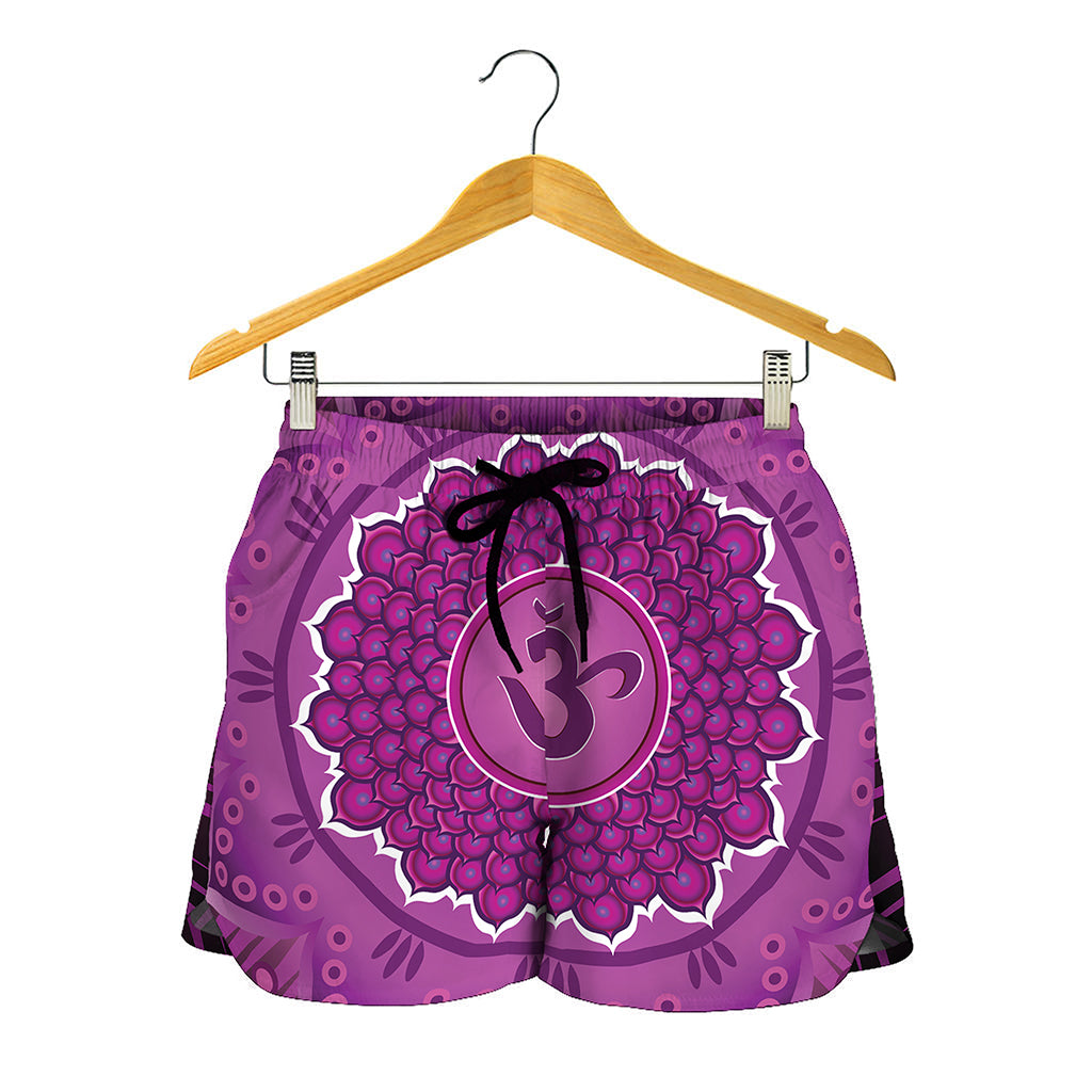 Sahasrara Chakra Mandala Print Women's Shorts