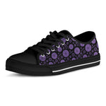 Sahasrara Chakra Pattern Print Black Low Top Shoes