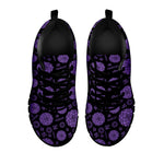 Sahasrara Chakra Pattern Print Black Sneakers