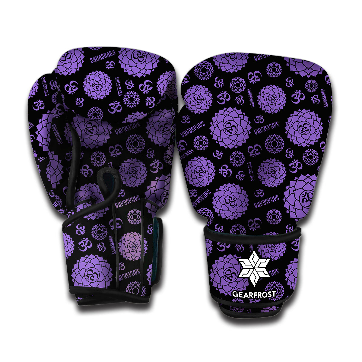 Sahasrara Chakra Pattern Print Boxing Gloves