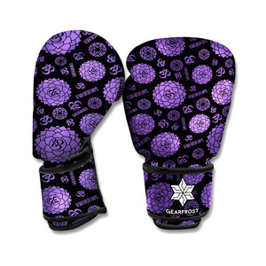 Sahasrara Chakra Pattern Print Boxing Gloves