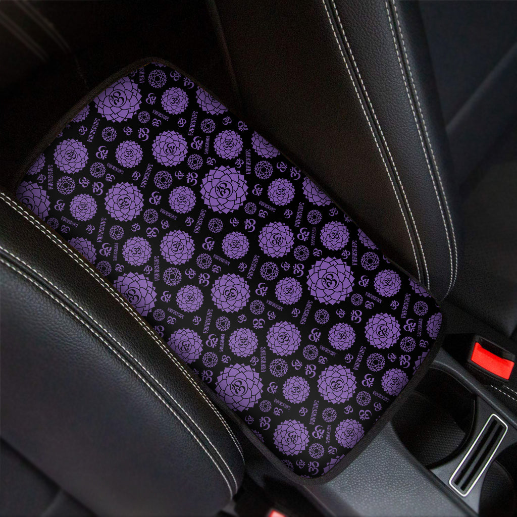 Sahasrara Chakra Pattern Print Car Center Console Cover