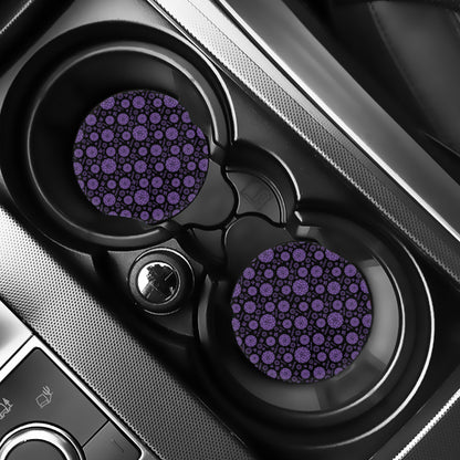 Sahasrara Chakra Pattern Print Car Coasters