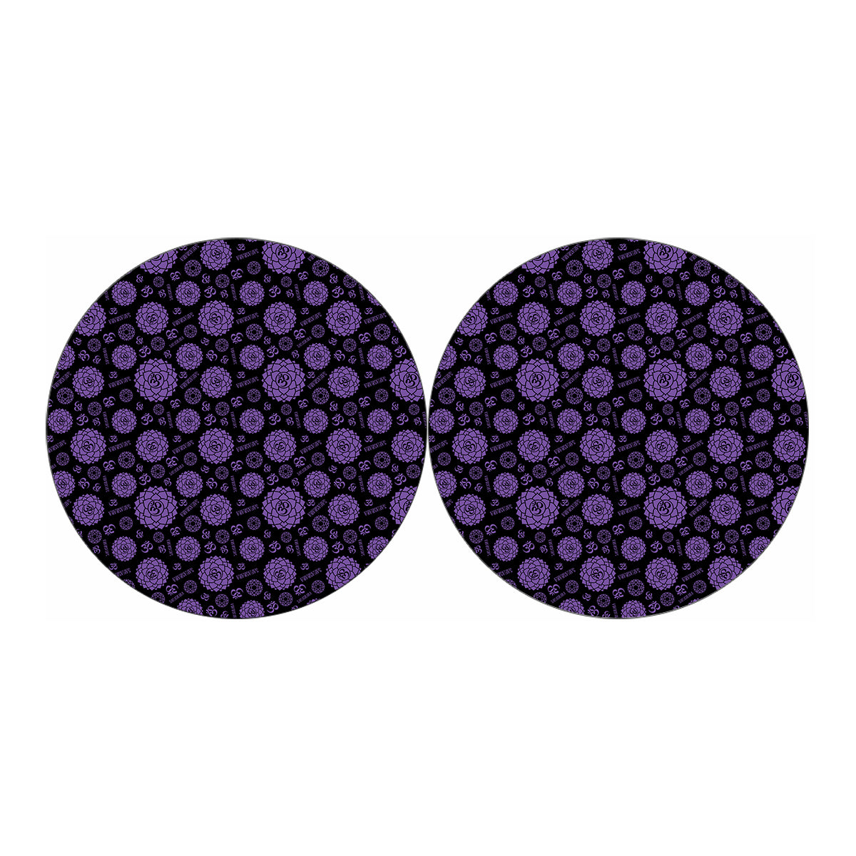 Sahasrara Chakra Pattern Print Car Coasters