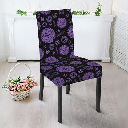 Sahasrara Chakra Pattern Print Dining Chair Slipcover
