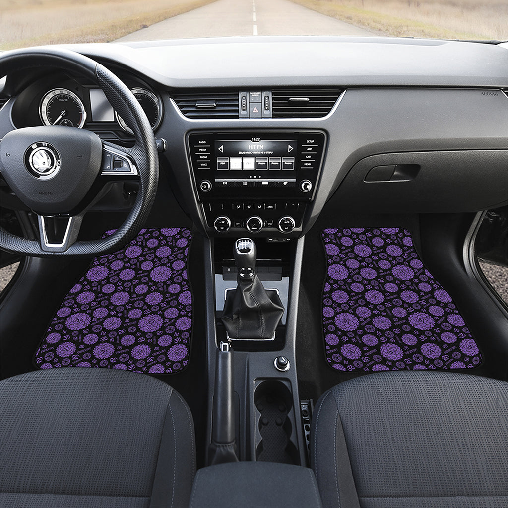 Sahasrara Chakra Pattern Print Front and Back Car Floor Mats