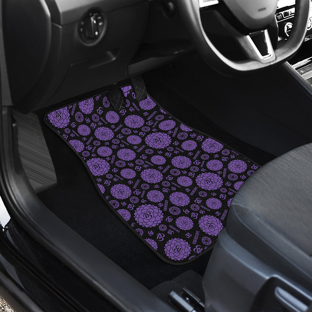 Sahasrara Chakra Pattern Print Front and Back Car Floor Mats