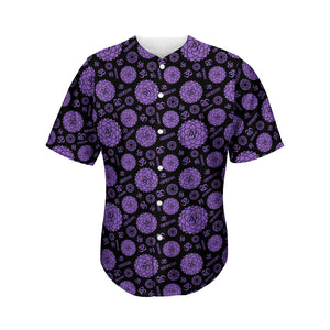 Sahasrara Chakra Pattern Print Men's Baseball Jersey